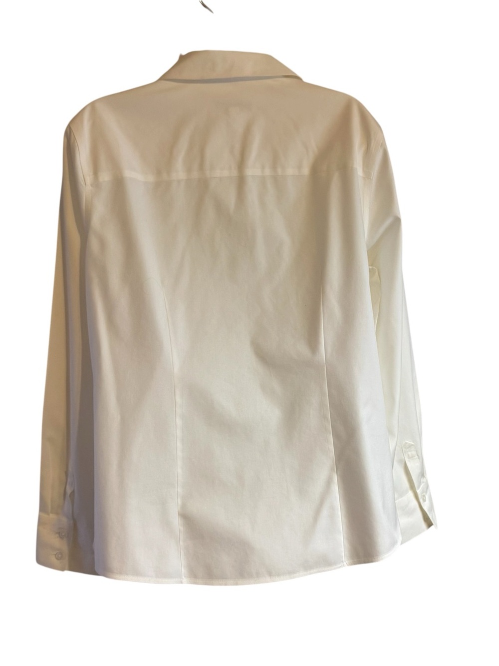 Chico's Crisp White Hidden Button Front Cotton Shirt LARGE #V - Picture 6 of 8